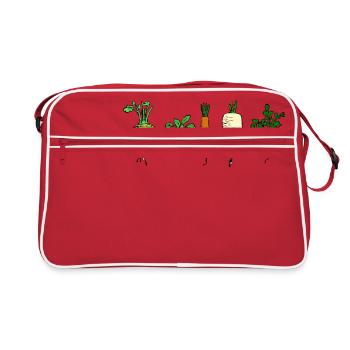 Rüben an der Zahl - Retro Tasche - Rot/Weiß - Vorne