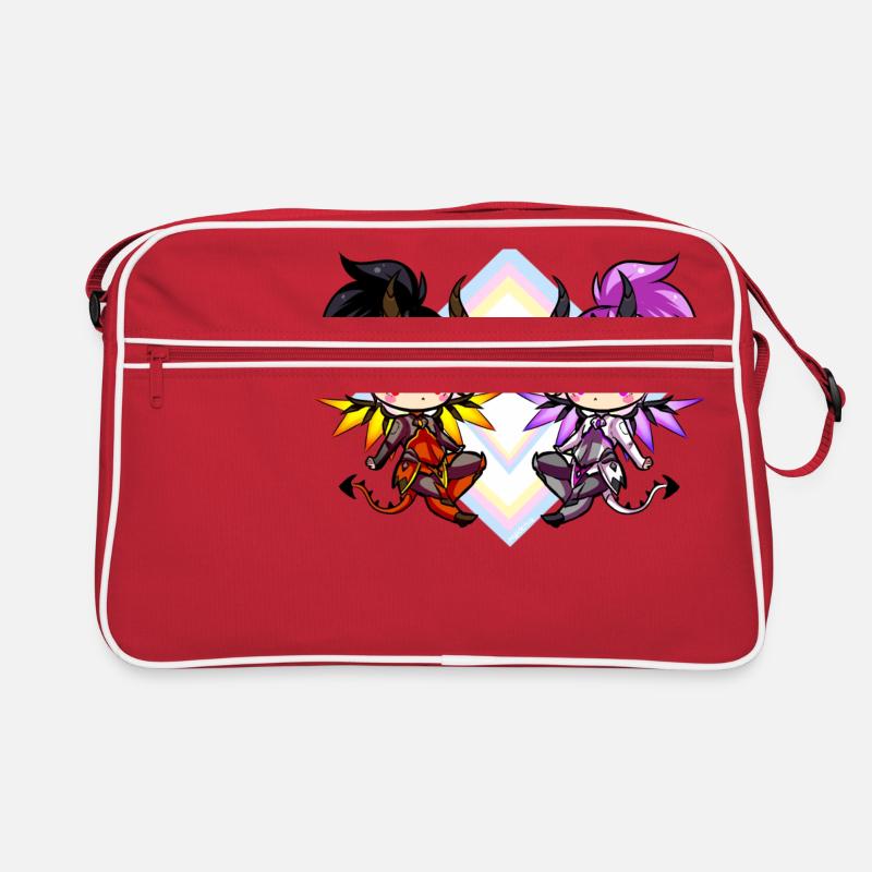 Barmherzigkeit - Retro Tasche - Rot/Weiß