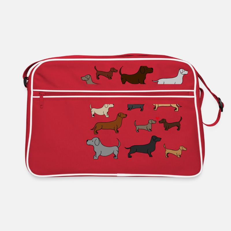 super süße Dackel , Geschenkidee Retro Tasche
