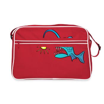 Lantern frogfish - Retro Bag - red/white - Front