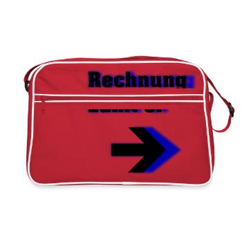 Il paie la facture - Sac Retro - rouge/blanc - Devant