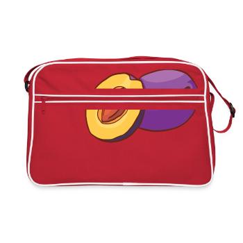 Plum plums - Retro Bag - red/white - Front