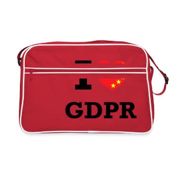 I love the GDPR - Retro Bag - red/white - Front