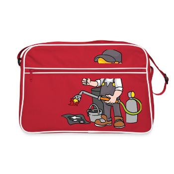 Couvreur - Sac Retro - rouge/blanc - Devant