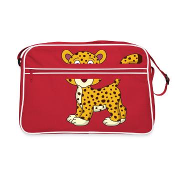 Baby Cheetah - Retro Bag - red/white - Front
