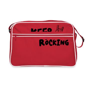 KEEP ON ROCKING !!!!!!! - Retro Bag - red/white - Front