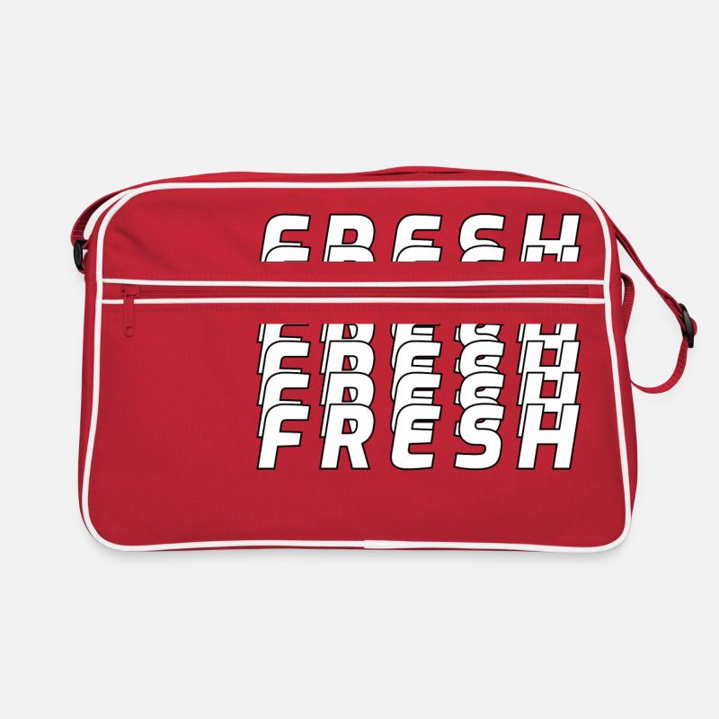 Fresh - Retro Tasche - Rot/Weiß