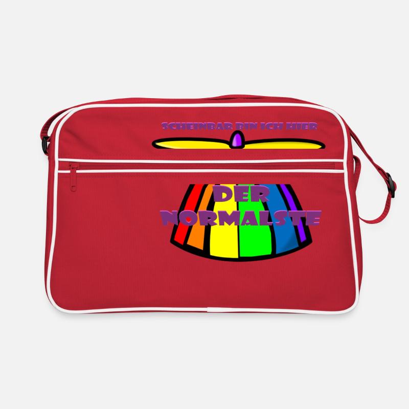 Ich bin der Normalste hier, Propellerhut Retro Tasche