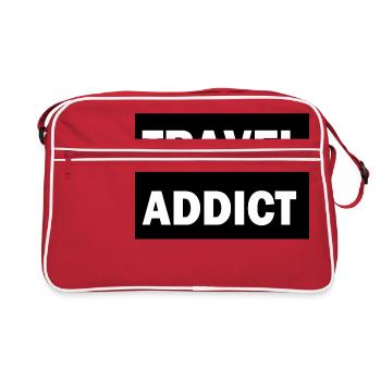 Accro au voyage - Sac Retro - rouge/blanc - Devant