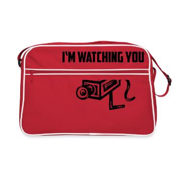 Je te regarde - Sac Retro - rouge/blanc - Devant