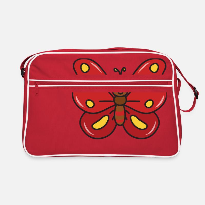 Schmetterlinge Retro Tasche