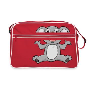 Koala - Phascolarctos Cinereus Australie - Sac Retro - rouge/blanc - Devant