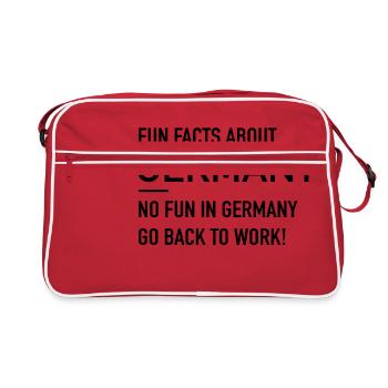 German Fun Facts - Retro Bag - red/white - Front