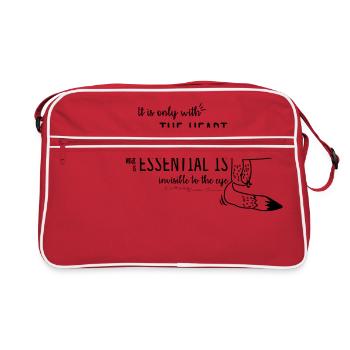 Little Prince - Invisible To The Eye Quote Design - Retro Bag - red/white - Front