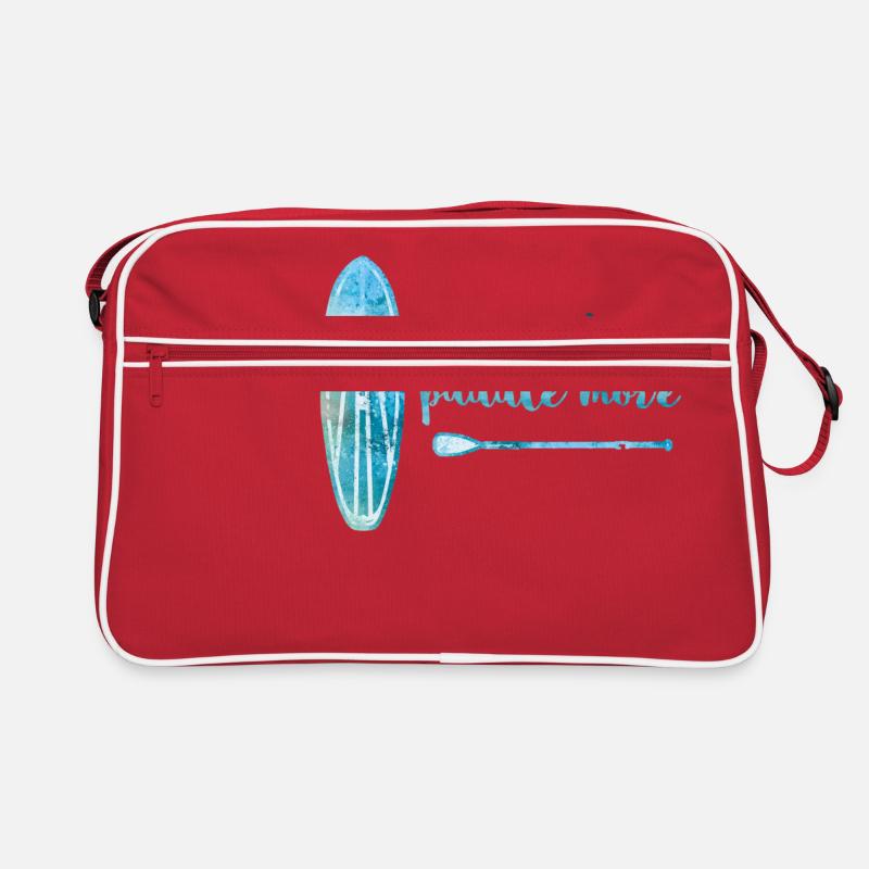 Worry less paddle more Stand Up Paddle Board SUP - Retro Bag - red/white