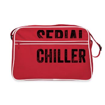 SERIAL CHILLER Funny gift idea black - Retro Bag - red/white - Front