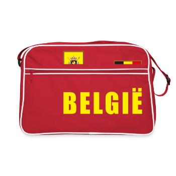 Belgium Soccer T-Shirt Jersey Fan Shirt Fans - Retro Bag - red/white - Front