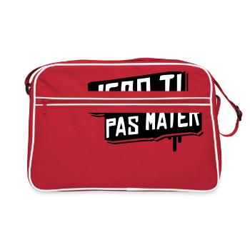 jebo ti pas mater - Retro Tasche - Rot/Weiß - Vorne