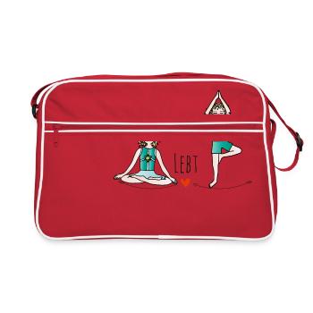 Le gardien des enfants - en mouvement - Sac Retro - rouge/blanc - Devant