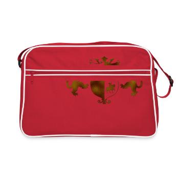 Golden coat of arms - Retro Bag - red/white - Front