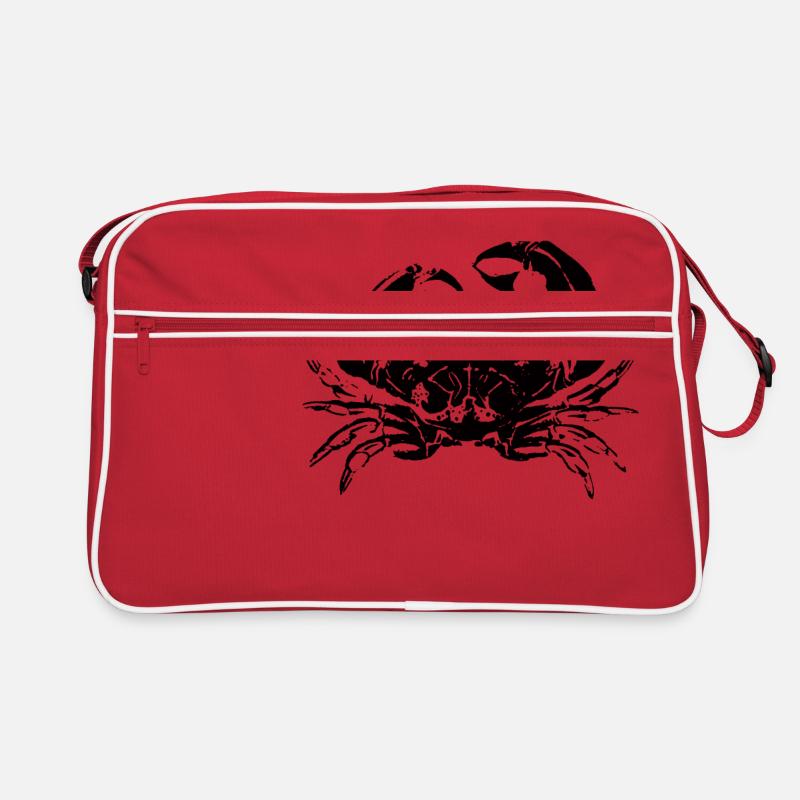 Conception rétro de crabes de cancer Sac Retro