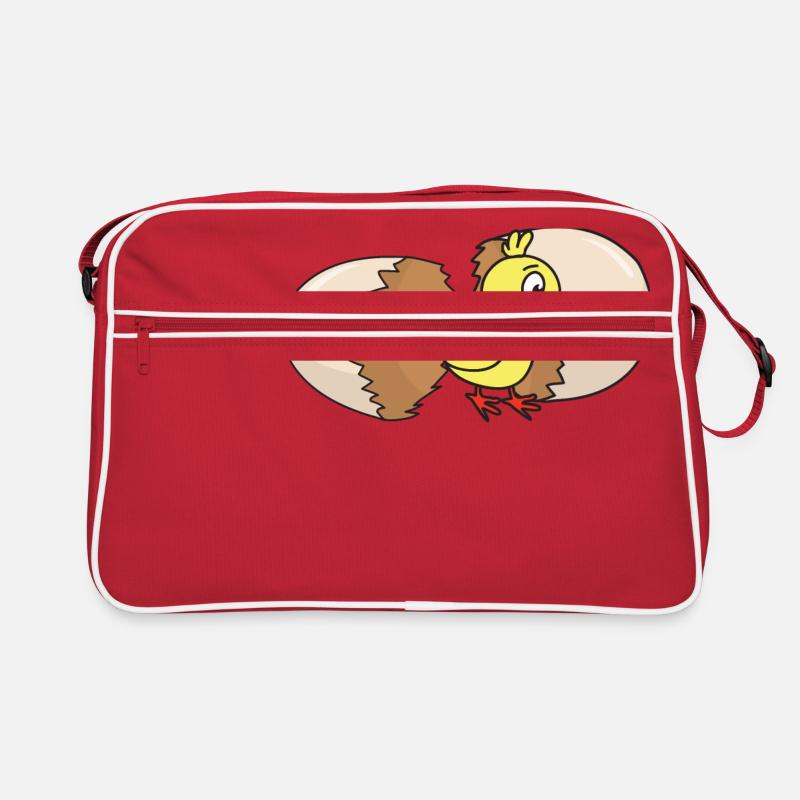 Chick poultry chicken chickens egg chicken egg easter egg Retro Bag