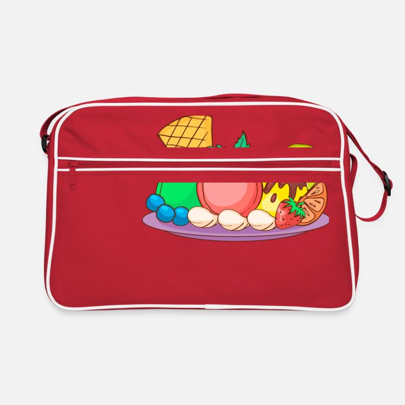 Crème glacée, crème glacée, crème glacée, crème glacée, boule, crème glacée, sundae Sac Retro