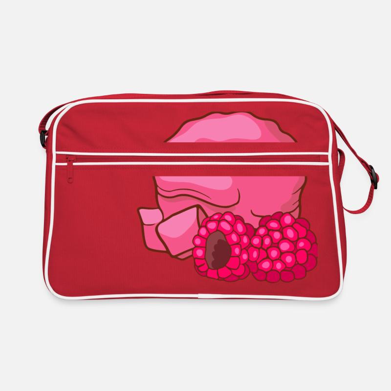 Crème glacée aux framboises Crème glacée Crème glacée Crème glacée Sac Retro