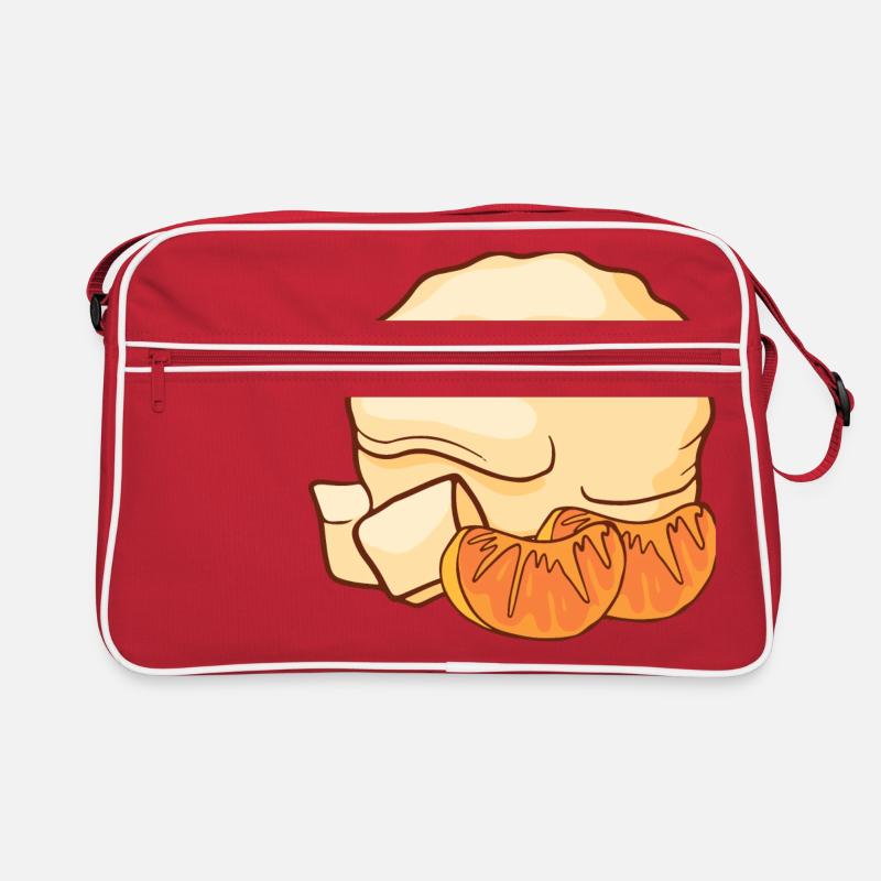 Mandarinen Eis Speiseeis Eiskrem Eiscreme Kugeleis Retro Tasche