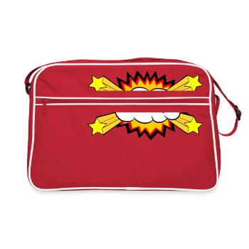 Power Comic Explosion - Retro Tasche - Rot/Weiß - Vorne