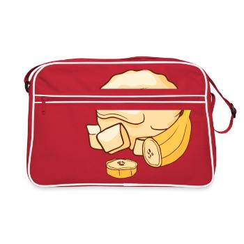 Bananas ice cream ice cream ice cream ice cream ice cream - Retro Bag - red/white - Front
