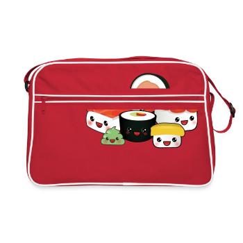 Happy Sushi Family - Retro Bag - red/white - Front