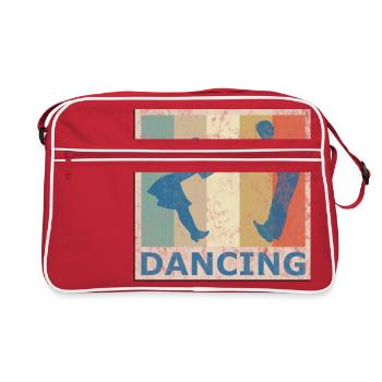 Retro vintage style dancing dance couple music - Retro Bag - red/white - Front