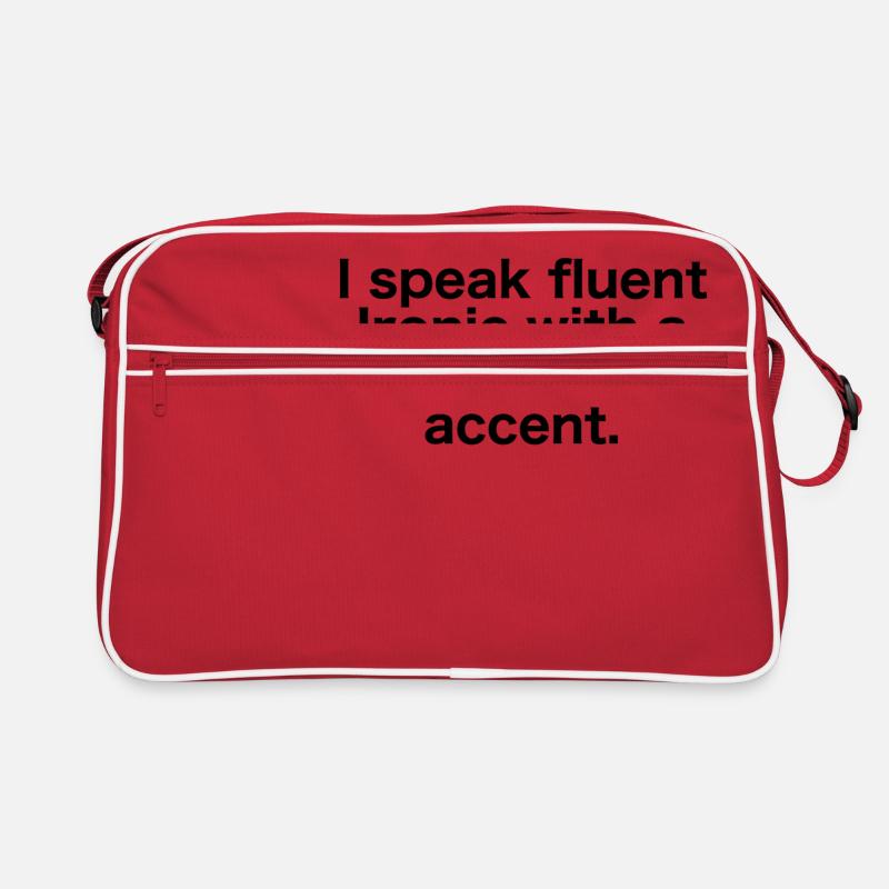 fließend Ironisch mit sarkastischem Akzent Retro Tasche