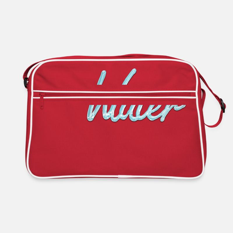 Wasser - Retro Tasche - Rot/Weiß