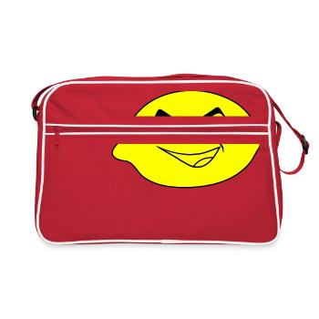 Evil lemon, nasty funny lemon - Retro Bag - red/white - Front