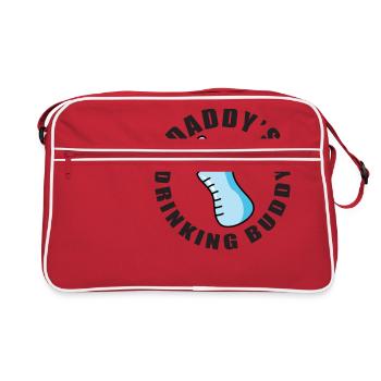 Daddy's drinking buddy - Retro Bag - red/white - Front