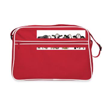 cows - Retro Bag - red/white - Front
