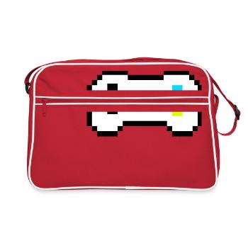 Contrôle des pixels - Sac Retro - rouge/blanc - Devant