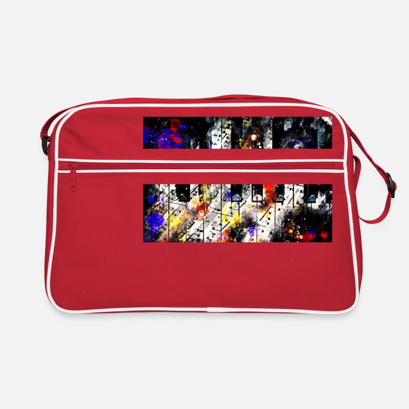 Piano keys and music sheet pattern wsstd Retro Bag