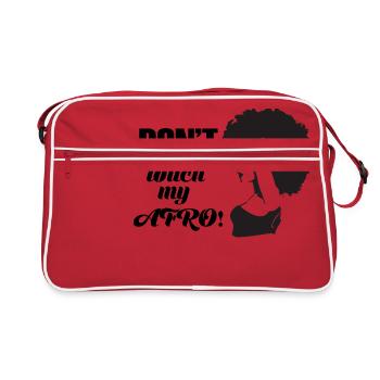 Don't touch my AFRO! - Retro Tasche - Rot/Weiß - Vorne