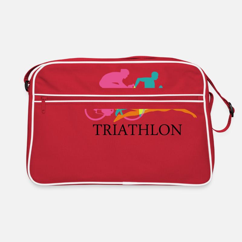 Triathlon - Retro Tasche - Rot/Weiß