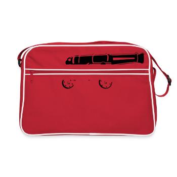 Kanone - Retro Tasche - Rot/Weiß - Vorne
