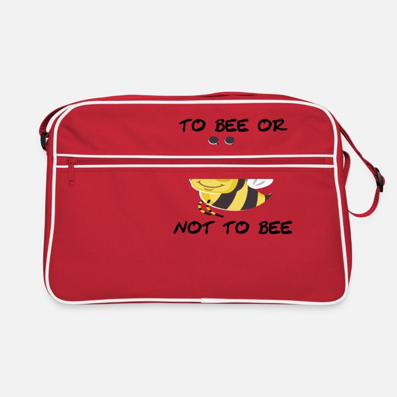 to bee or not to bee - Retro Tasche - Rot/Weiß
