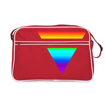 Rainbow triangle - Retro Bag - red/white - Front