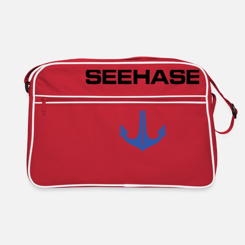 Seehase - Retro Tasche - Rot/Weiß