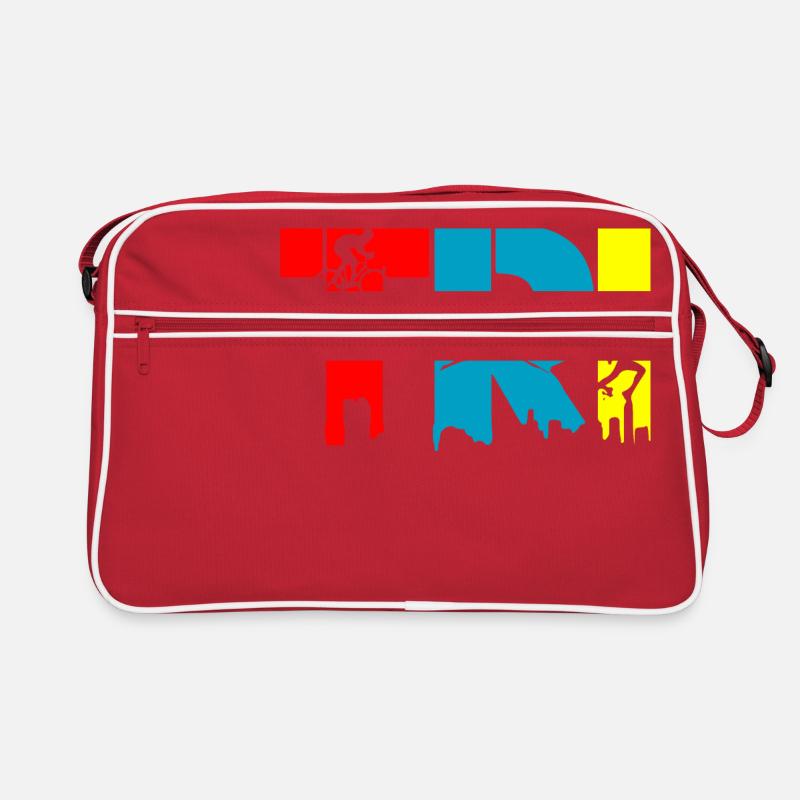 Triathlon - Retro Tasche - Rot/Weiß