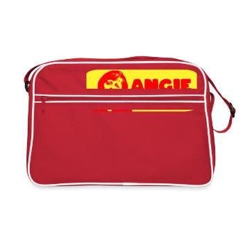 Angie knows best CDU Union Kanzlerin Angela Merkel - Retro Tasche - Rot/Weiß - Vorne