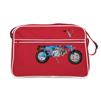 Monkey Z50A DE | candy sapphire blue - Retro Bag - red/white - Front