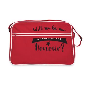 Serez-vous ma demoiselle d'honneur? - Sac Retro - rouge/blanc - Devant